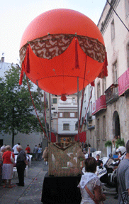 MOBILE AUFBLASBARE HEISSLUFT- BALLONS ORANGE 