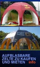 aufblasbare zelte zu kaufen und mieten