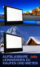 Aufblasbare Leinw&auml;nder zu kaufen und mieten